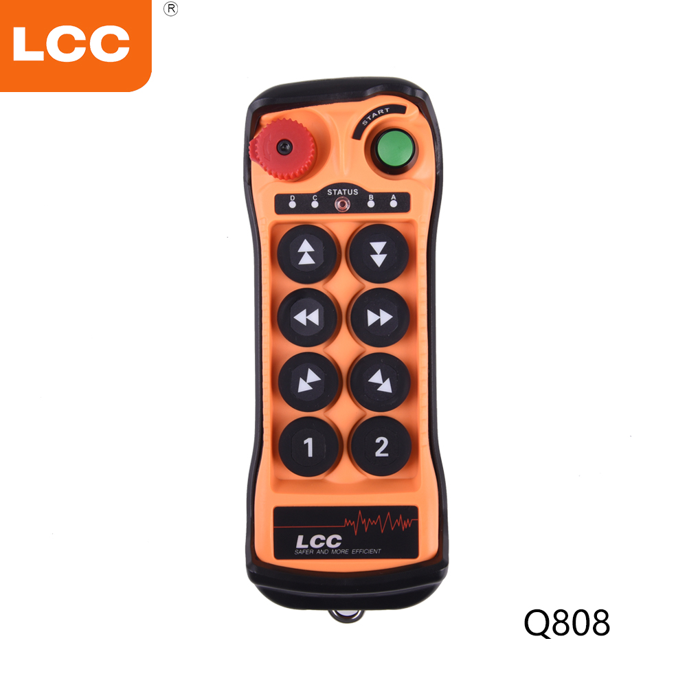 Q800 8 boutons émetteur radio sans fil et récepteur à télécommande industrielle de grue