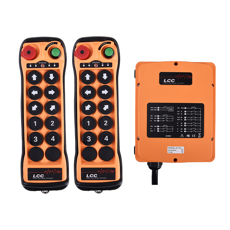 Télécommande sans fil étanche pour grue hydraulique Q1000 pour radio 433 Mhz