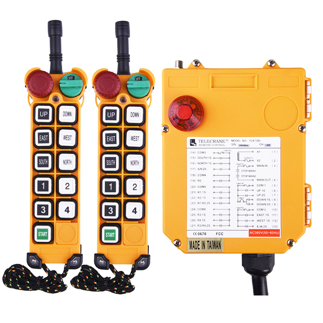 F24-10S Interrupteur de télécommande de grue sans fil numérique industriel industriel à 10 boutons