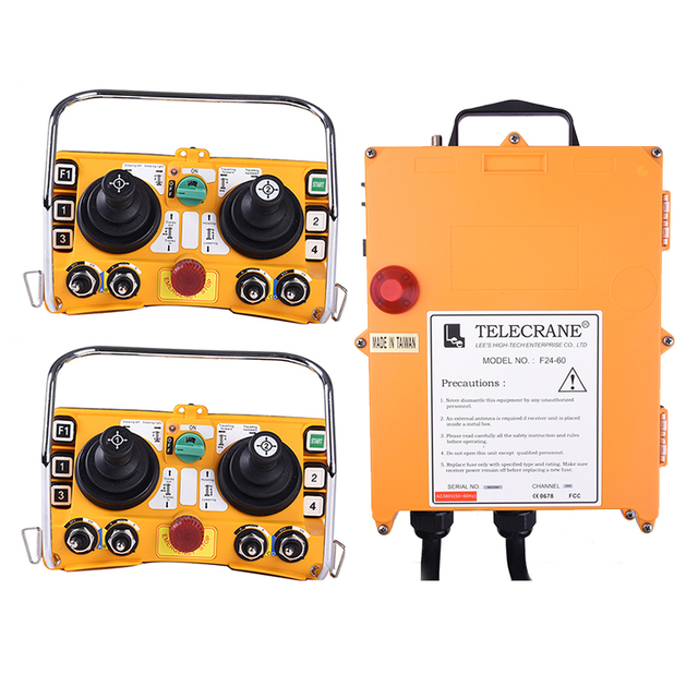 F24-60 Télécrain Multi-canal Wireless 24V Récepteur d'émetteur deux télécommandes de joystick