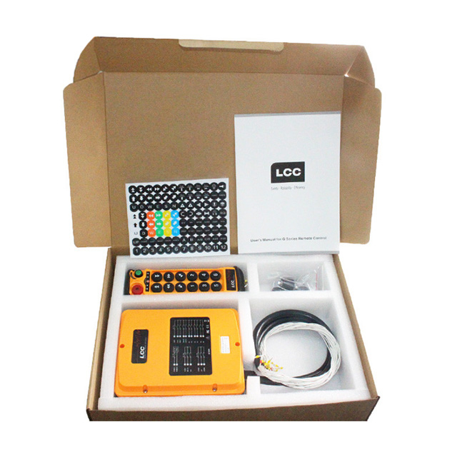 Q1212 2 émetteur et 1 récepteur palan électrique radio télécommande sans fil pour grue