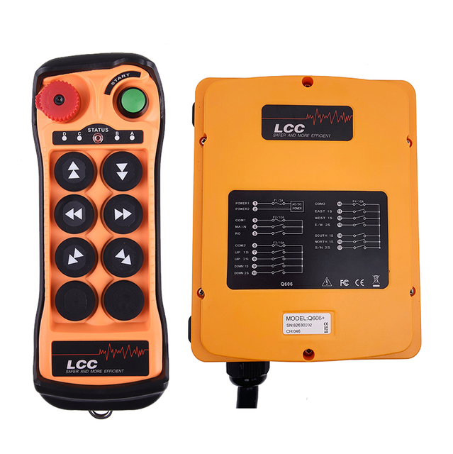 Q606 LCC Radio hydraulique 6 bouton Double vitesse Remote industrielle Contrôle de la casse-cale 