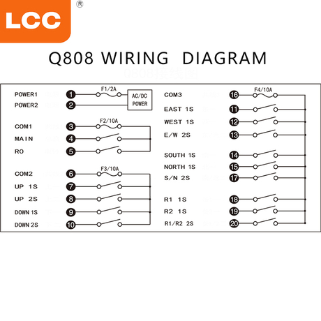 Q808 8 boutons bouton poussoir double vitesse télécommande radio industrielle pour grue