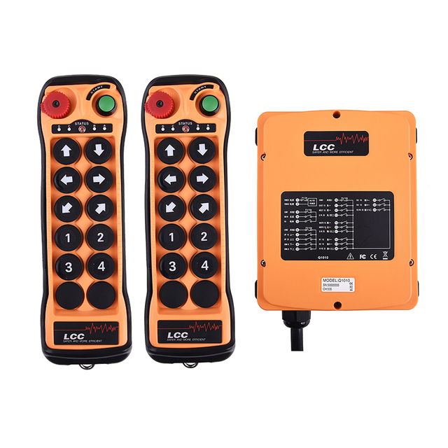 LCC Q1010 Universal Wireless Radio Auto 10 Bouton Double vitesse Hoist Crane Control