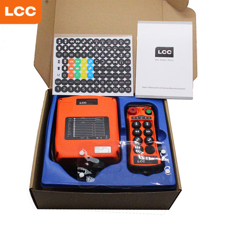 Q600 interrupteur radio sans fil UHF 6 bouton à distance de la grue industrielle Contrôleur LCC