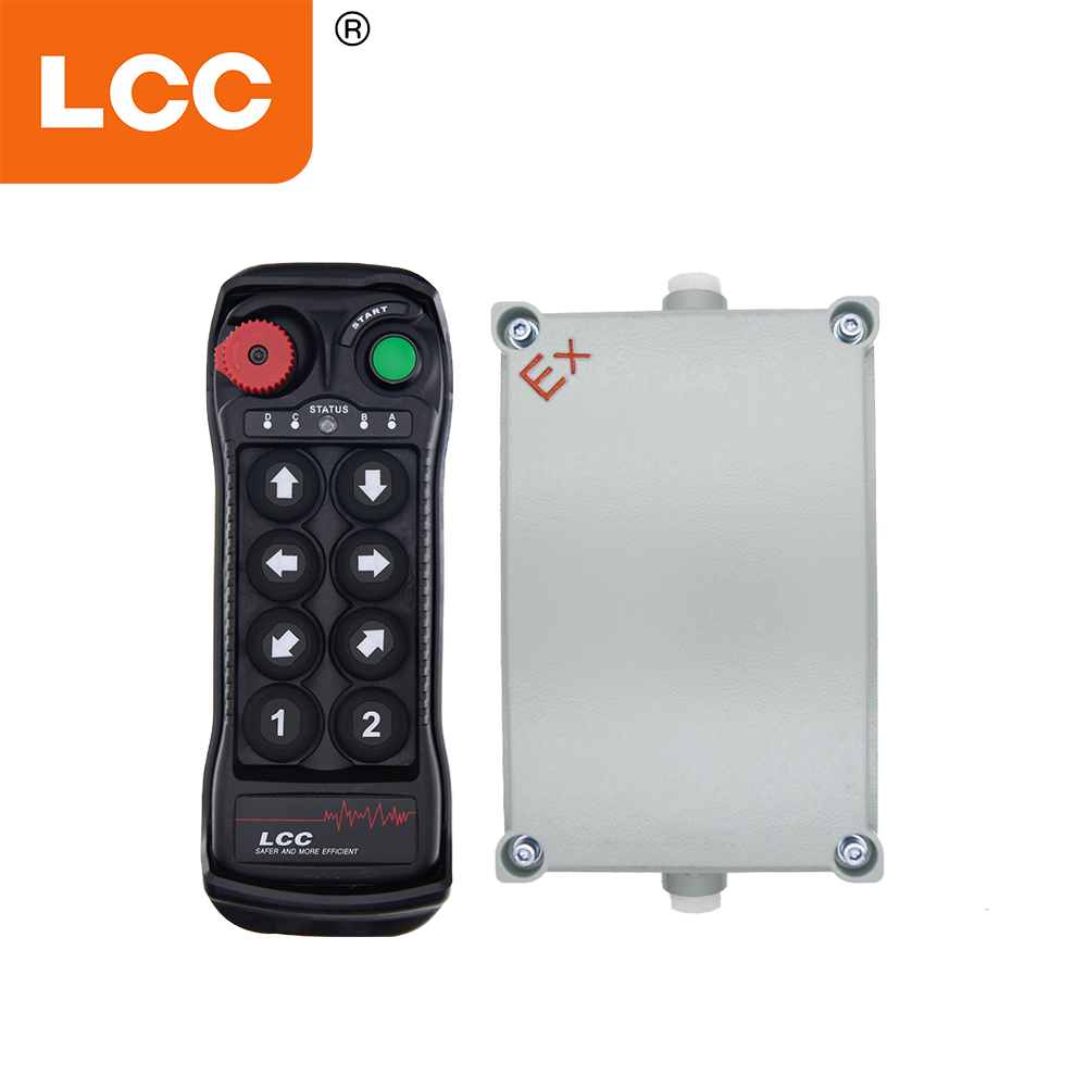 LCC BQ800 télécommande sans fil Anti-déflagrant à vitesse unique à 8 boutons pour les zones dangereuses de grue de levage