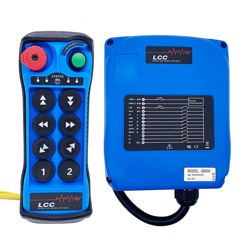 Q800 380V 220V 36V 24V UHF 8 Bouton RF Remote Controller pour la foresterie treuil