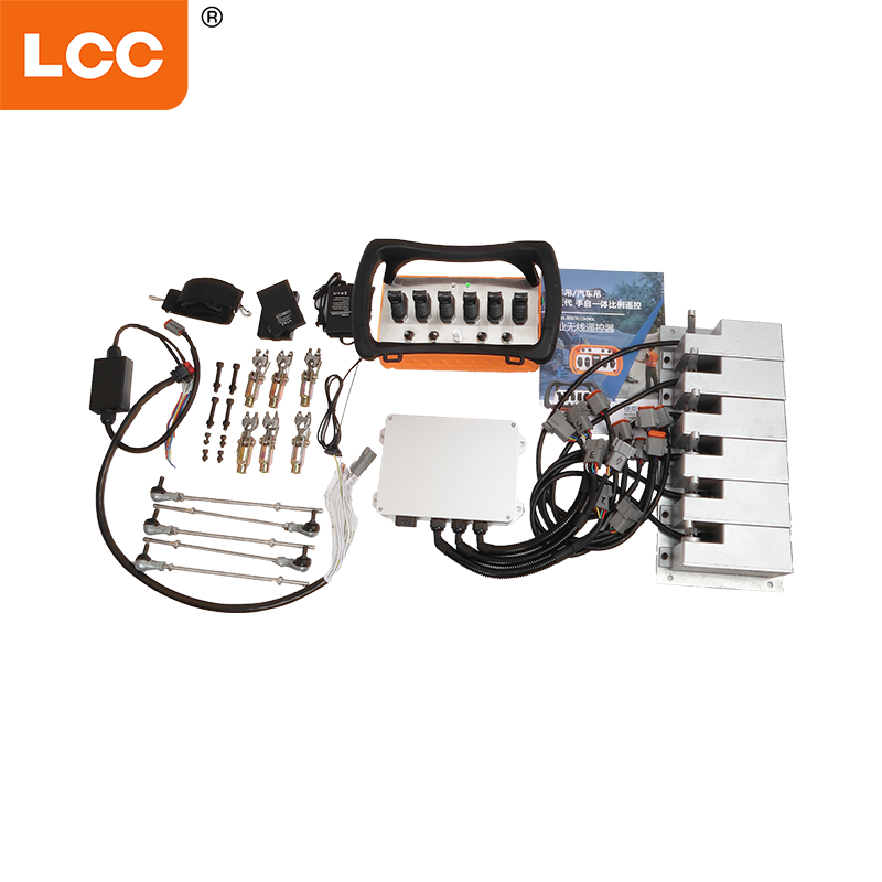 Télécommande sans fil personnalisée BT600 pour grues montées sur camion avec joysticks proportionnels, commande analogique et modes manuel/automatique